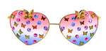 FAIRY REBEL PEACOCK SWALLOWTAIL GILT BUTTERFLY JUMBO HEART SUNGLASSSES