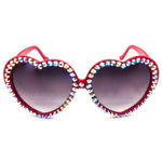 LOLITA HOT BLOODED RHINESTONE HEART SUNGLASSES