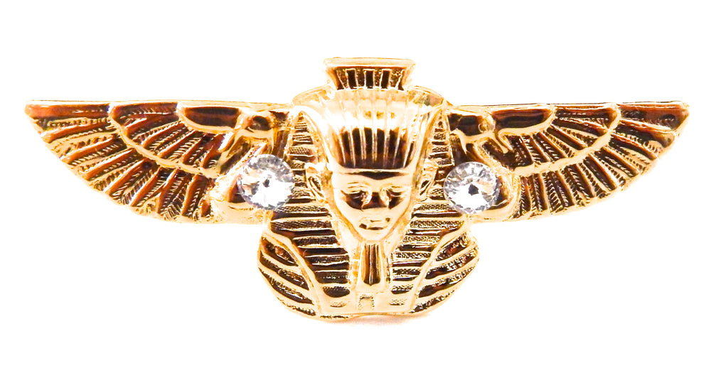 EGYPTIAN GOLD ISIS GODDESS MOONDUST RING