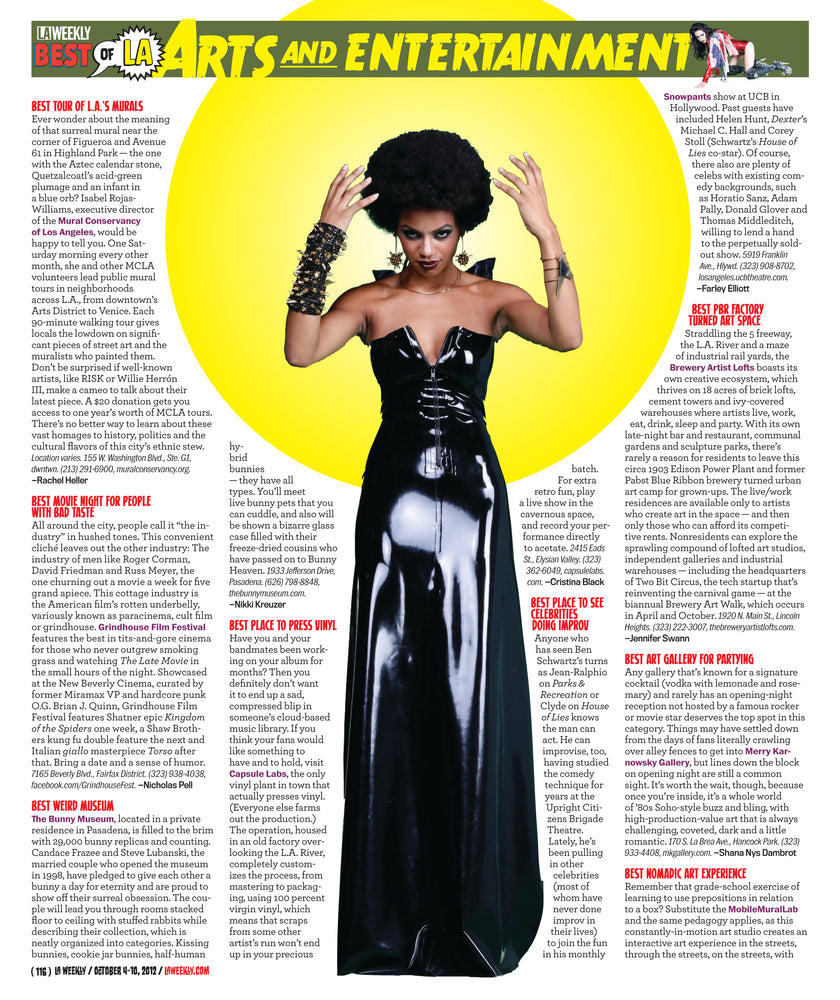 LA WEEKLY BEST OF OCTOBER 2013