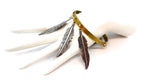 THUNDERBIRD LADYHAWKE LARGE FEATHER BANGLE (GOLD)