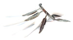 THUNDERBIRD LADYHAWKE LARGE FEATHER BANGLE (SILVER)