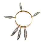 THUNDERBIRD LADYHAWKE MEDIUM FEATHER BANGLE (GOLD)