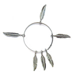 THUNDERBIRD LADYHAWKE MEDIUM FEATHER BANGLE (SILVER)