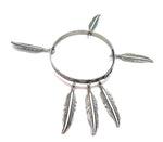 THUNDERBIRD LADYHAWKE MEDIUM FEATHER BANGLE (SILVER)