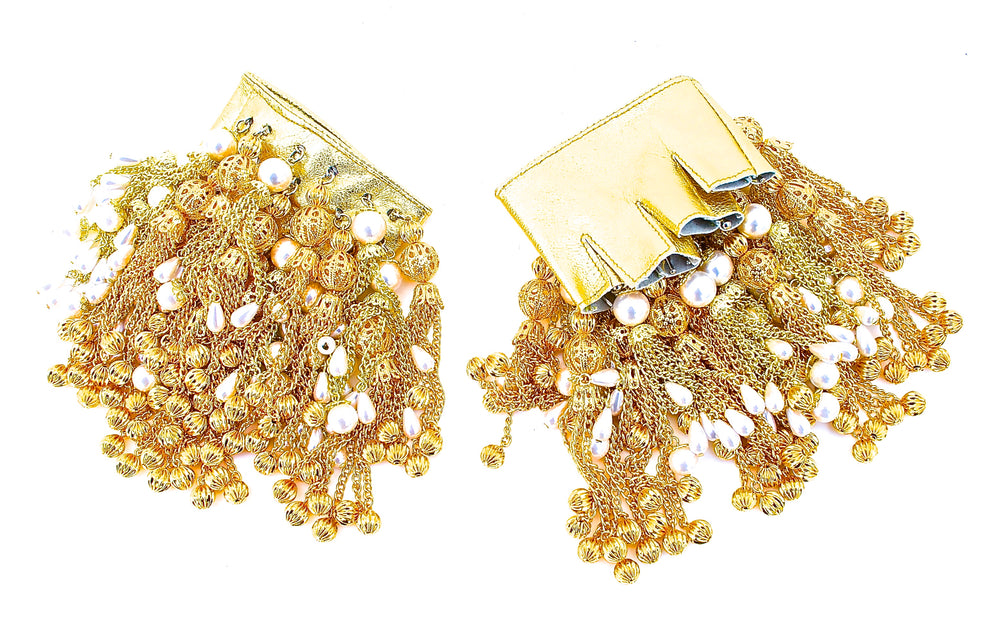 MATA HARI GOLD HALF GLOVES