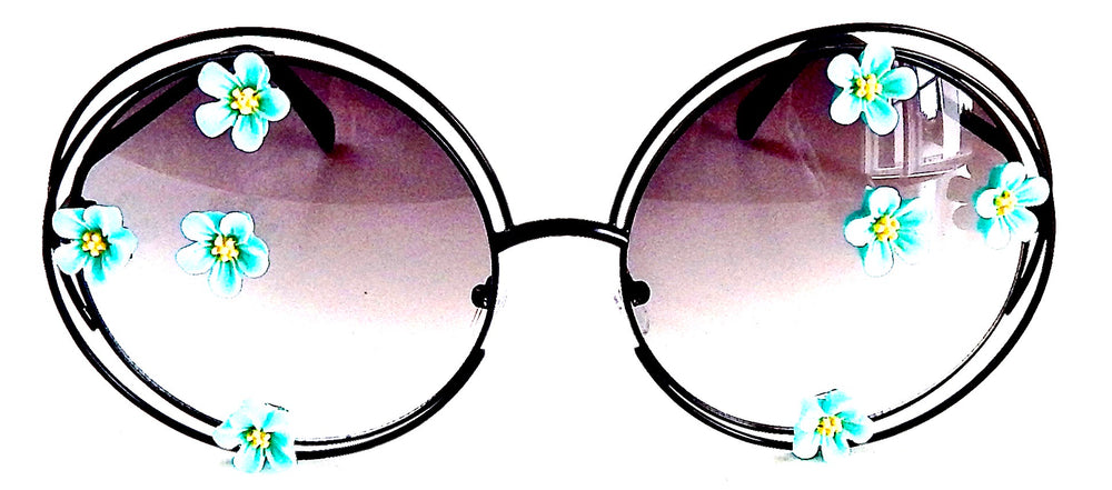 SUMMER OF LOVE MORNING GLORY BLUE JOPLIN2 GLASSES