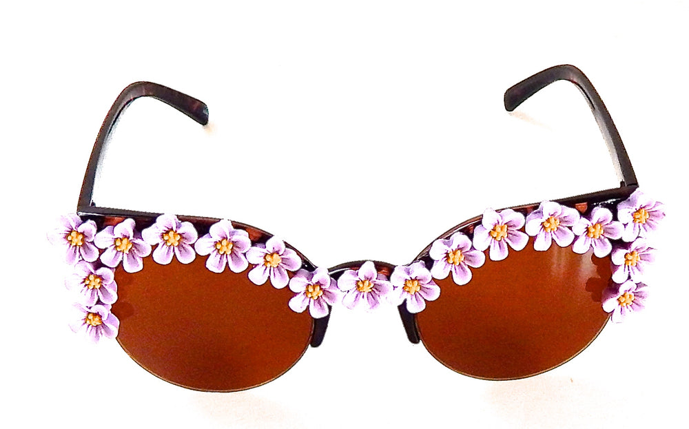 SUMMER OF LOVE MORNING GLORY PURPLE COCO GLASSES