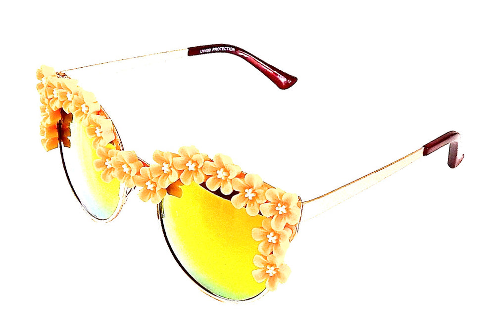 SUMMER OF LOVE MORNING GLORY YELLOWS ACID COCO GLASSES