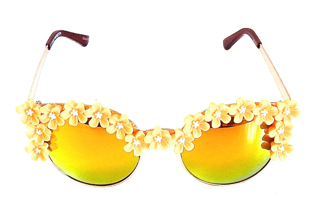 SUMMER OF LOVE MORNING GLORY YELLOWS ACID COCO GLASSES