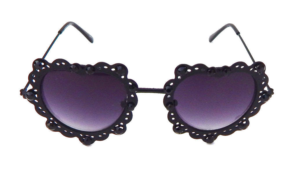 LOVELACE MIDNIGHT HEART GLASSES