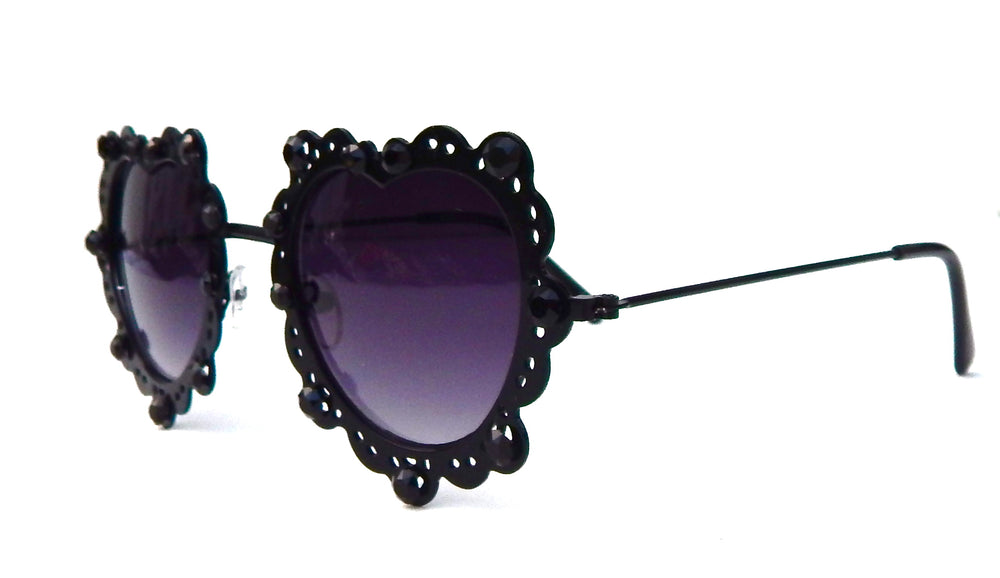 LOVELACE MIDNIGHT HEART GLASSES