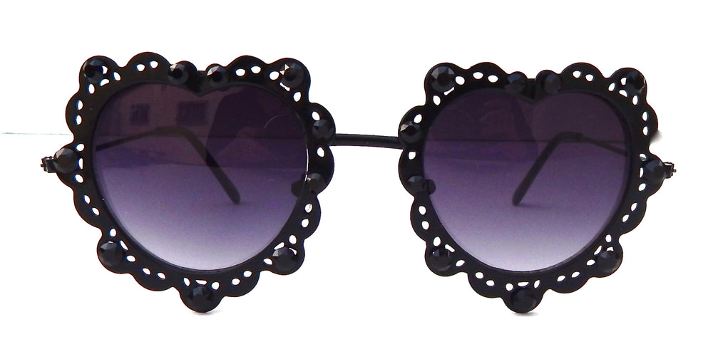 LOVELACE MIDNIGHT HEART GLASSES