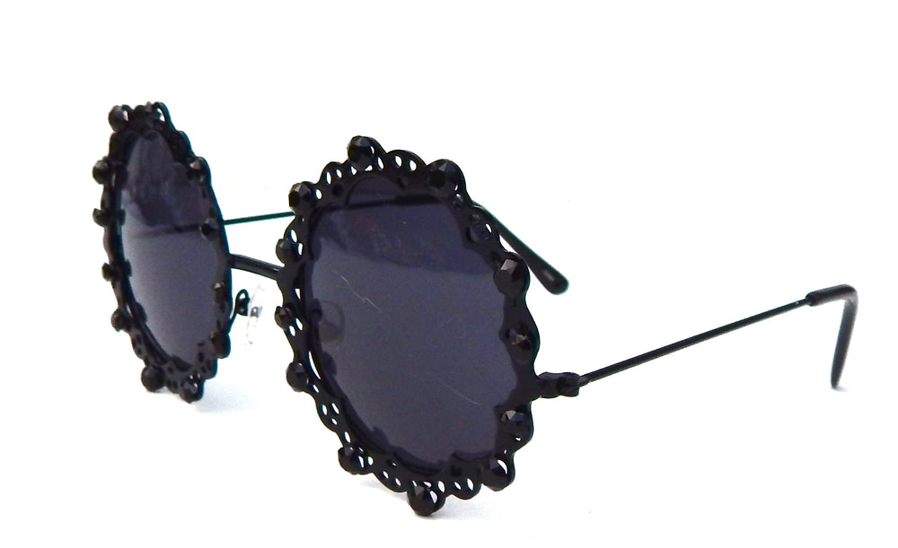 LOVELACE MIDNIGHT ROUND GLASSES