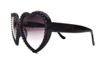 LOLITA MIDNIGHT RIDER RHINESTONE HEART SUNGLASSES