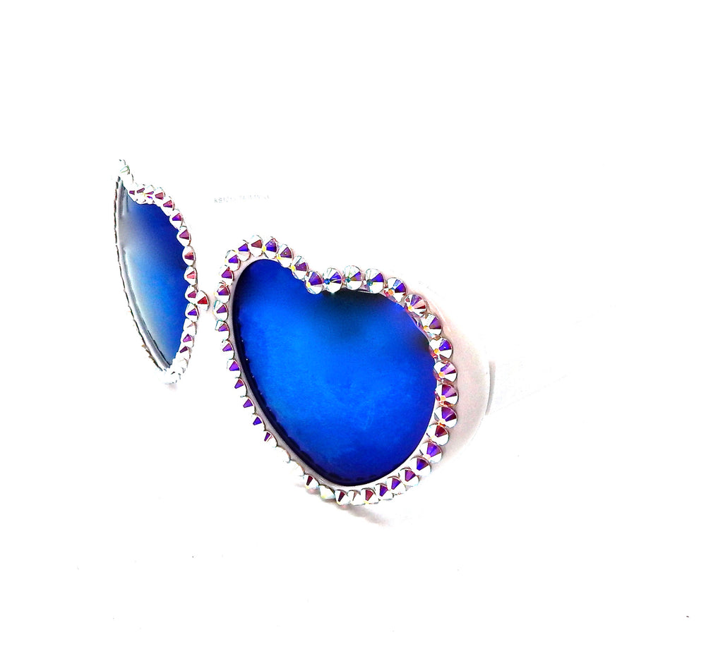 LOLITA MOONDUST RHINESTONE HEART SUNGLASSES