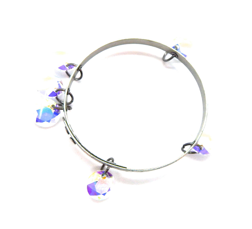 THUNDERBIRD OPAL DIAMOND BANGLE (SILVER)