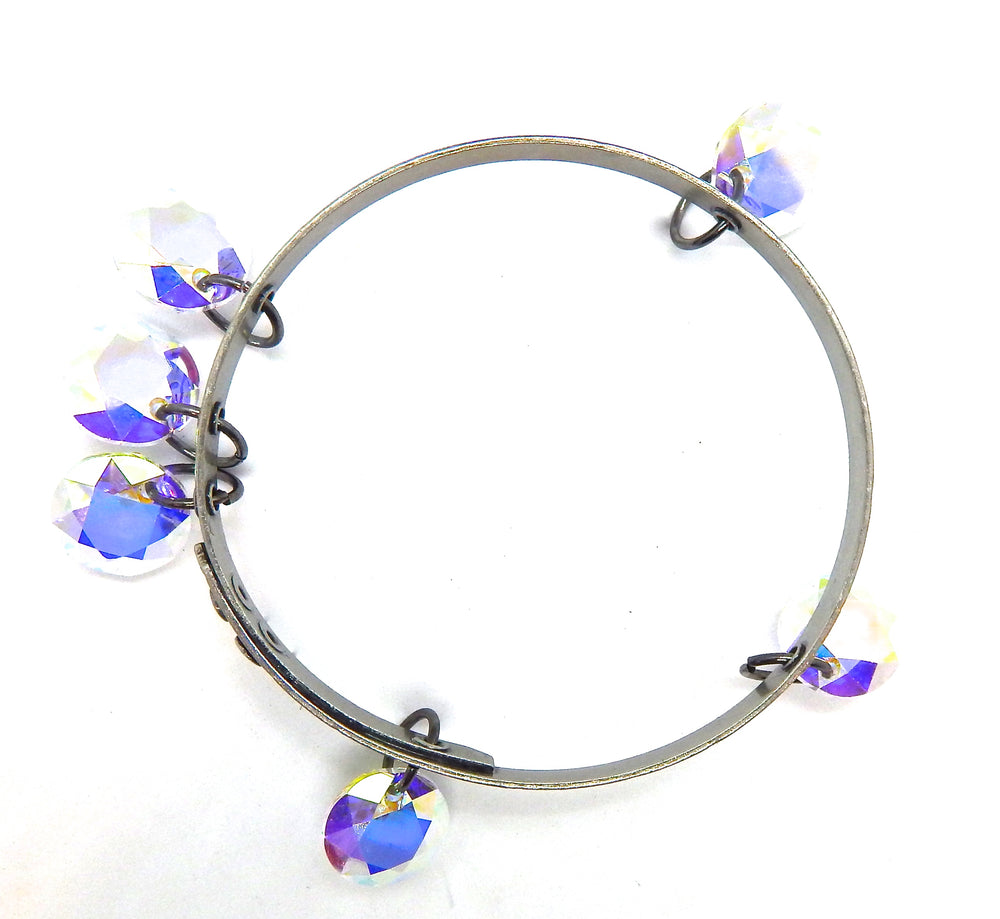 THUNDERBIRD OPAL DIAMOND BANGLE (SILVER)