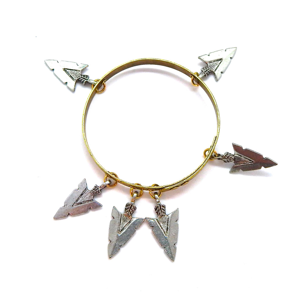 THUNDERBIRD PINON ARROWHEAD BANGLE (GOLD)