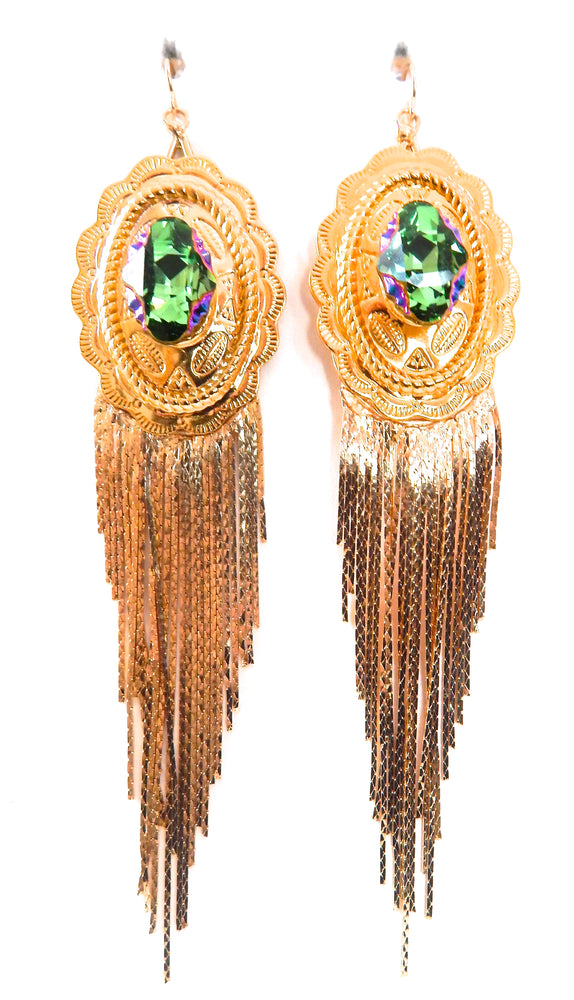 PONDEROSA QUICK & THE DEAD CONCHO FRINGE EARRINGS