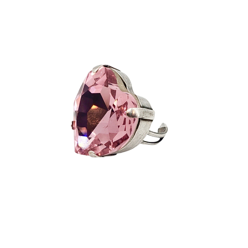 HEART THROB PINK PUFF HEART RING