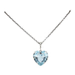 HEART THROB BLUE BIRD HEART NECKLACE