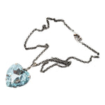 HEART THROB BLUE BIRD HEART NECKLACE