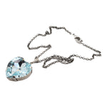 HEART THROB BLUE BIRD HEART NECKLACE