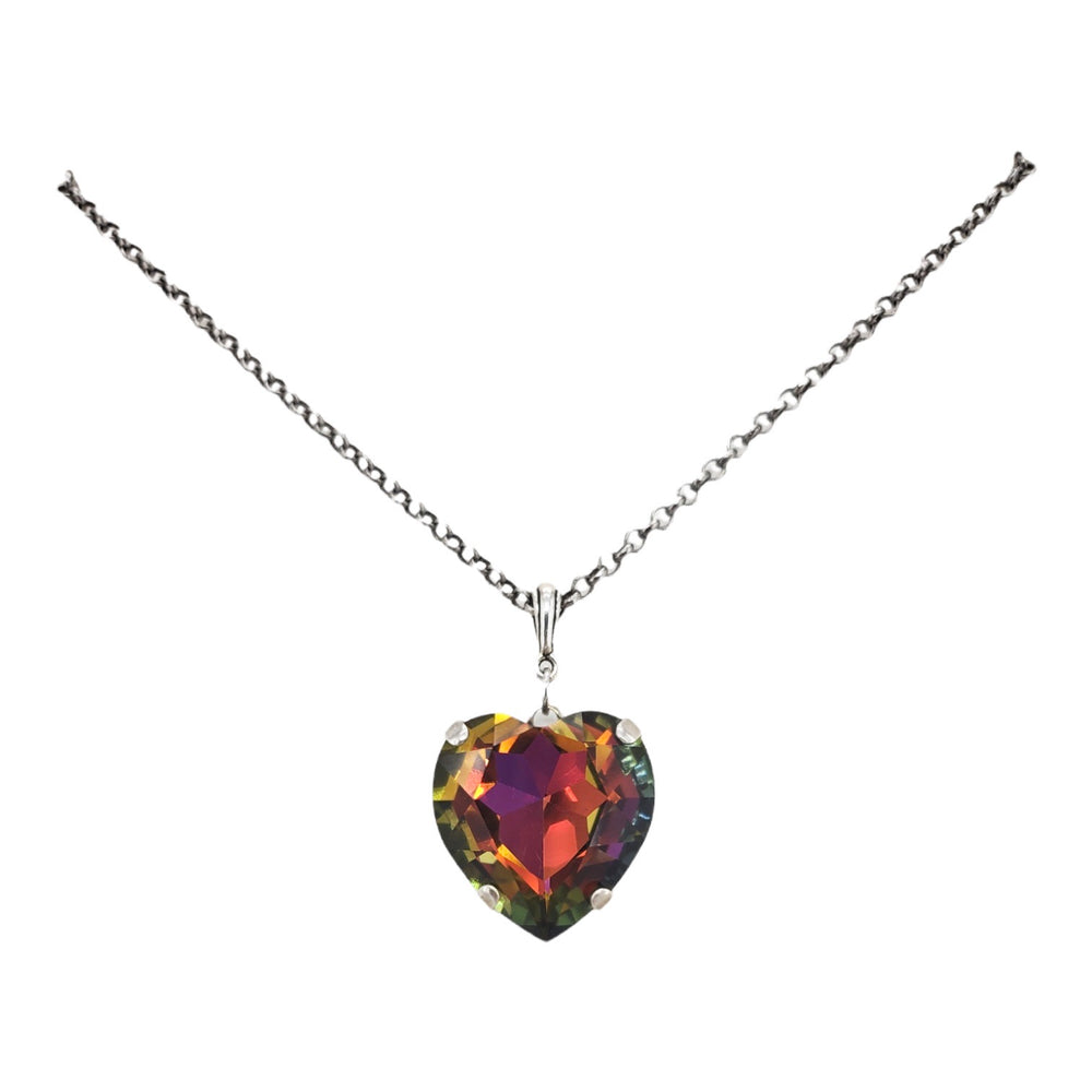 HEART THROB WILD FIRE HEART NECKLACE