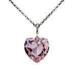 HEART THROB PINK WHISPER HEART NECKLACE