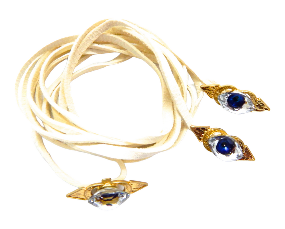 BILLIE JEAN EYE OF GOD WHITE BOLO TIE