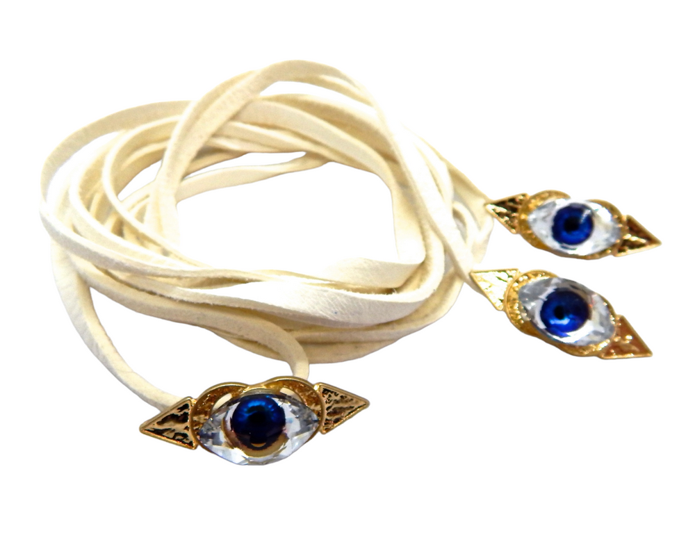 BILLIE JEAN EYE OF GOD WHITE BOLO TIE