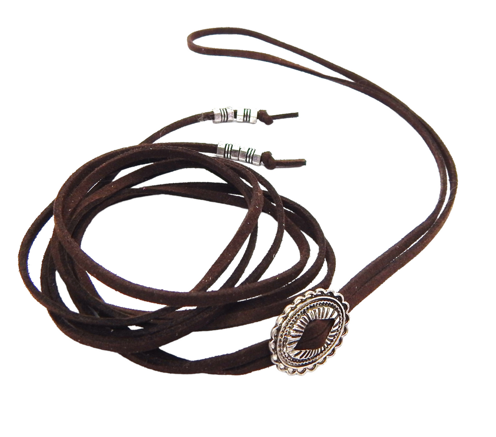 BILLIE JEAN CONCHO BROWN BOLO TIE