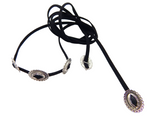 BILLIE JEAN 5 CONCHO BLACK BOLO TIE