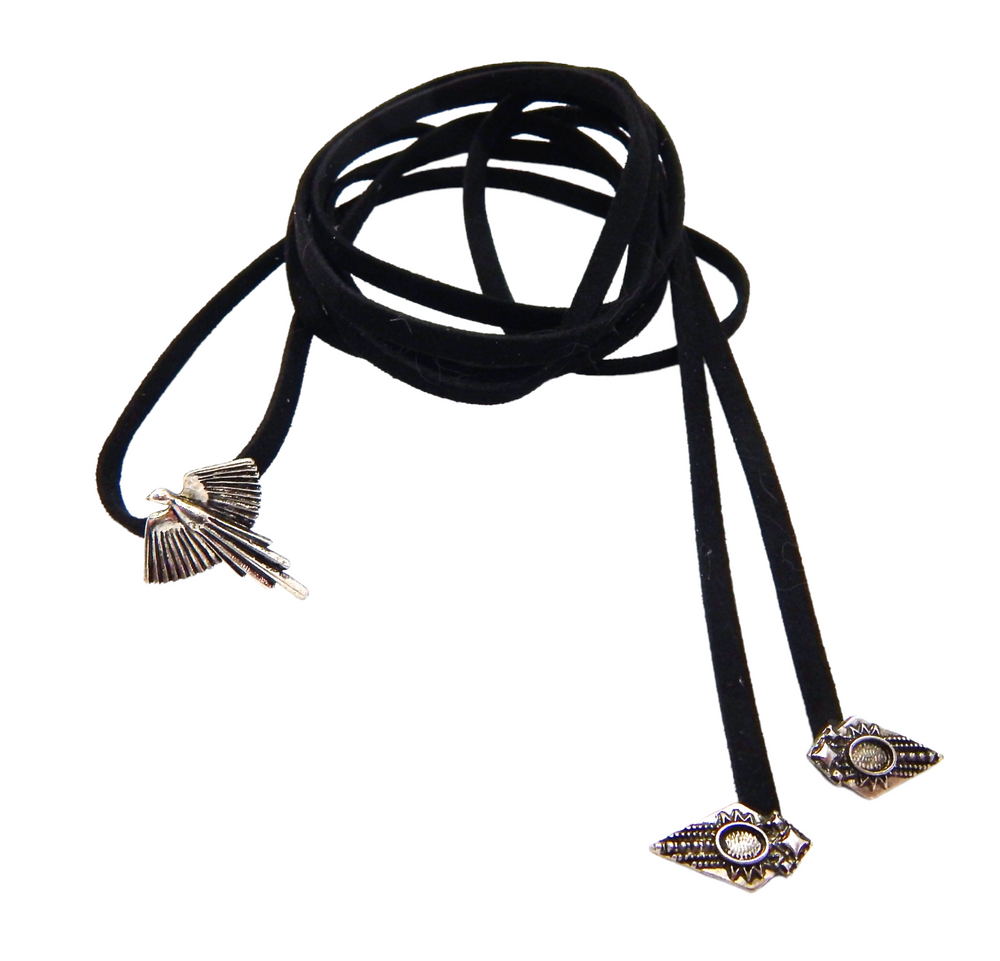BILLIE JEAN THUNDERBIRD BLACK BOLO TIE