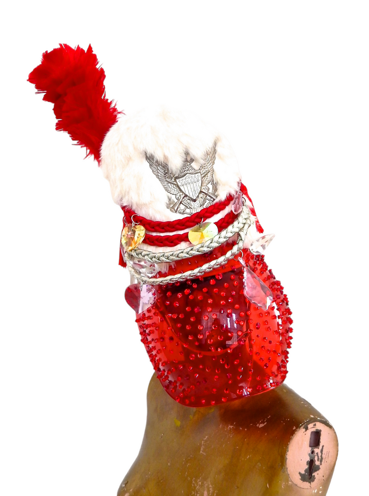 RED RUSSIAN MARCHING BAND HAT