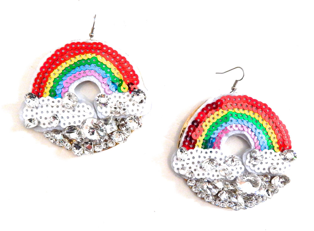 RAINBOW HOOP EARRINGS