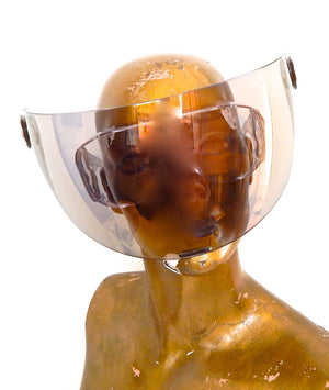 RAISE HELL GOLD MIRROR MOTO SHIELD