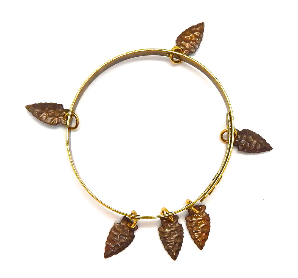 THUNDERBIRD RAWHIDE ARROWHEAD BANGLE