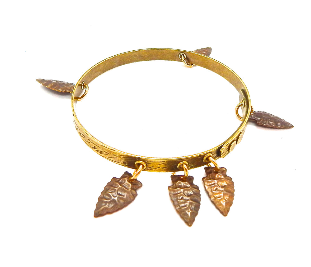 THUNDERBIRD RAWHIDE ARROWHEAD BANGLE