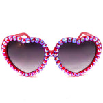 LOLITA REDRUM RHINESTONE HEART SUNGLASSES