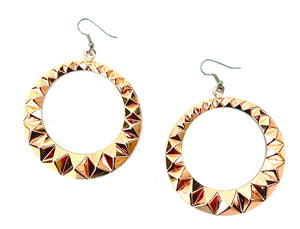 STUD HOOP ROSE GOLD EARRINGS