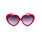 LOLITA RUBY JUNGLE RHINESTONE HEART SUNGLASSES