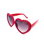 LOLITA RUBY JUNGLE RHINESTONE HEART SUNGLASSES