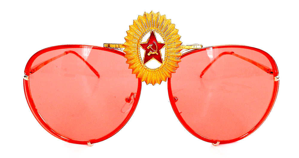 RUSSIAN RED AVIATOR GLASSES