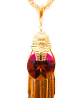 EGYPTIAN GOLD RAMSES MAHOGANY RINGE NECKLACE