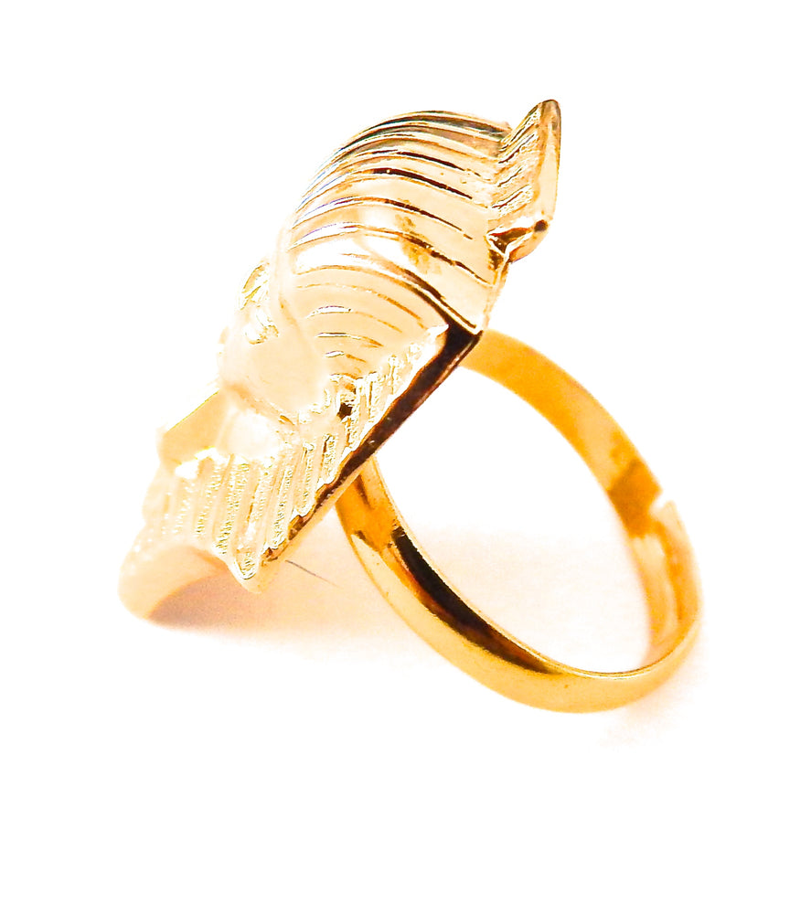 EGYPTIAN GOLD RAMSES RING