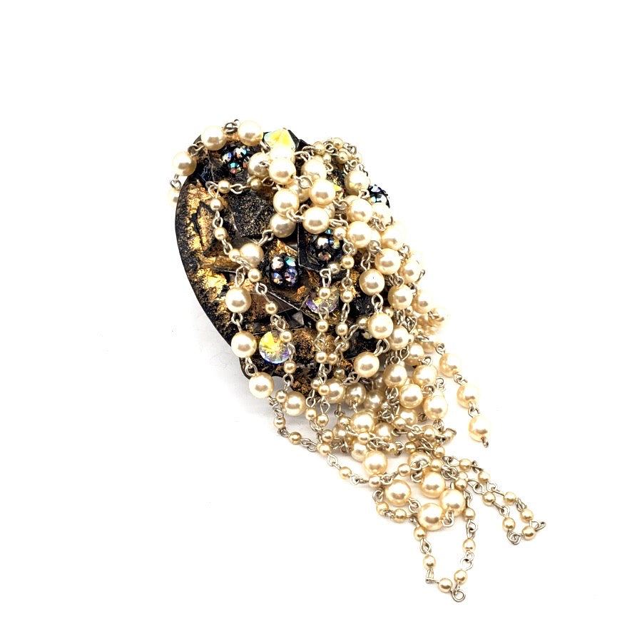 SNAKE PEARL DRIP RING