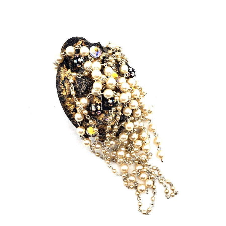 SNAKE PEARL DRIP RING