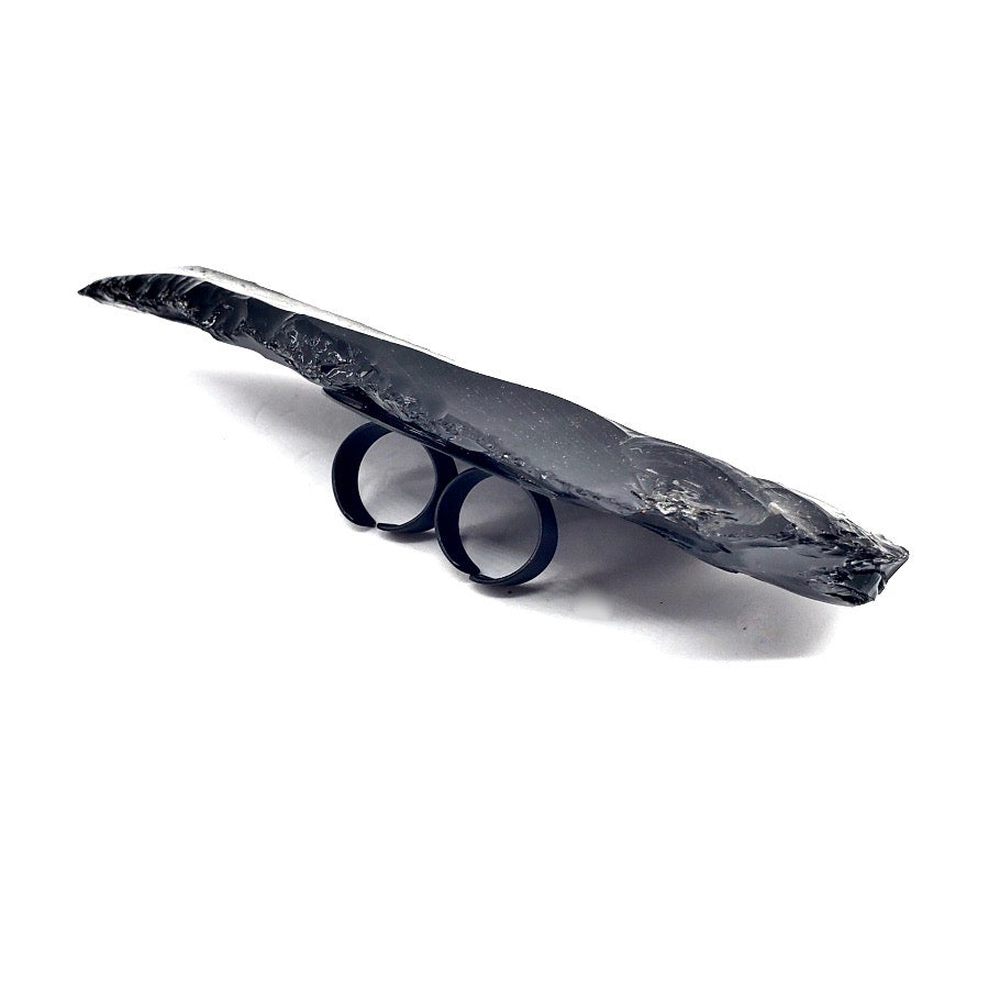 KILL DEVIL HILLS DRAGON GLASS XL BLACK ARROWHEAD RING